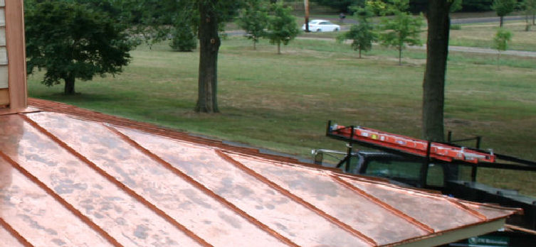 COPPER STANDING SEAM HIP DETAIL