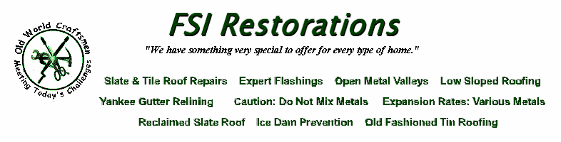 Links to the various topics on the specialty roofing work we do in the Philadelphia area FREE ESTIMATES