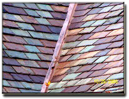 Authentic Purple, Green, Sea Green Vermont Slate Roof