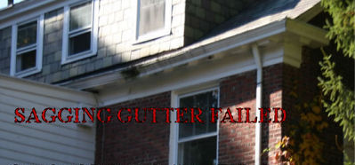 Sagging Yankee Gutter - Failed and leaking