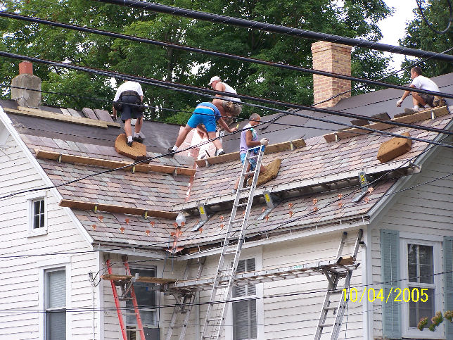 Vermont Slate Roof In Progress Bucks County Pa