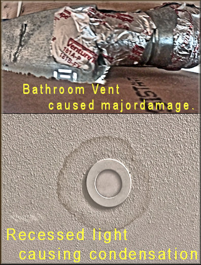 Inspecting attic ventilation and indoor condensation pathways