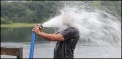 Dangerous water hose leak testing causing structural property damage